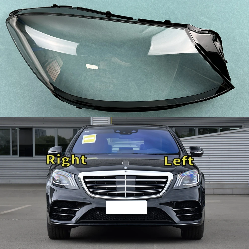 

For Mercedes-Benz S-Class W222 S320 S400 S500 S600 2018-2020 Headlight Cover Shade Lampshade Lens Headlamp Shell Plexiglass