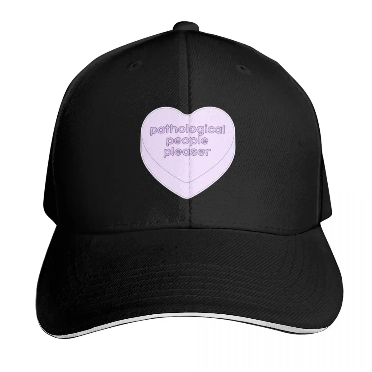 Gorra de béisbol con visera térmica de la marca Pathological People Pleaser Candy Heart, en oferta, estilo vintage, para hombre y mujer, ideal para dropshipping.