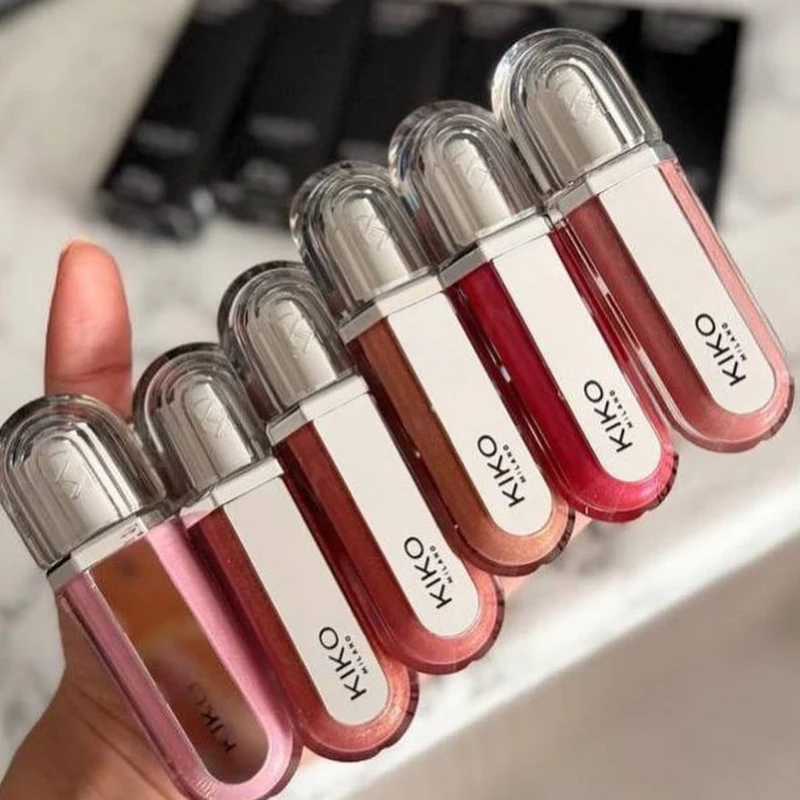 KIKO Llimited Edition Purple 3D Clear Lip Gloss Plump Lip Glaze Mirror Transparent Non Fade Lipstick Nature Hydrate Cosmetic