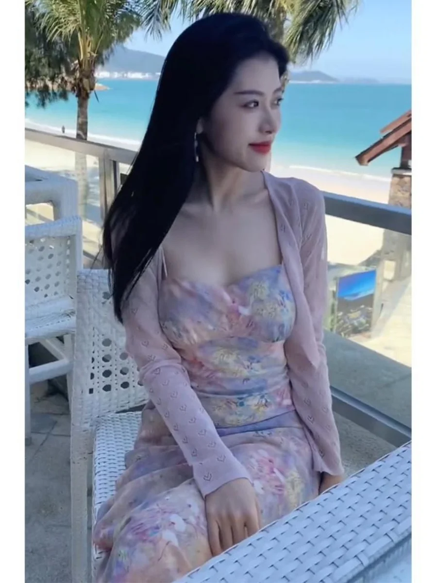 Conjunto de Vestido de Verano para Mujer, Talla Grande, Romántico y Elegante, Falda Larga de Hada, Marca Tagkita, Traje de Dos Piezas para Mujeres Jóvenes
