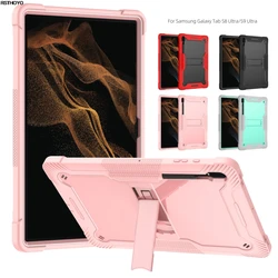 Etui pancerne do Samsung Galaxy Tab S8 S9 Ultra SM-X900 X906 X910 X916B X918U 14.6 Kids Stand Shockproof Cover With Pen Slot Funda