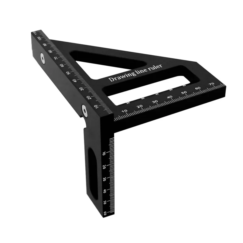 ABMO Holzbearbeitung Quadratischer Winkelmesser Gehrung Dreieck Lineal Hochpräzises Layout-Messwerkzeug für Ingenieur Zimmermann