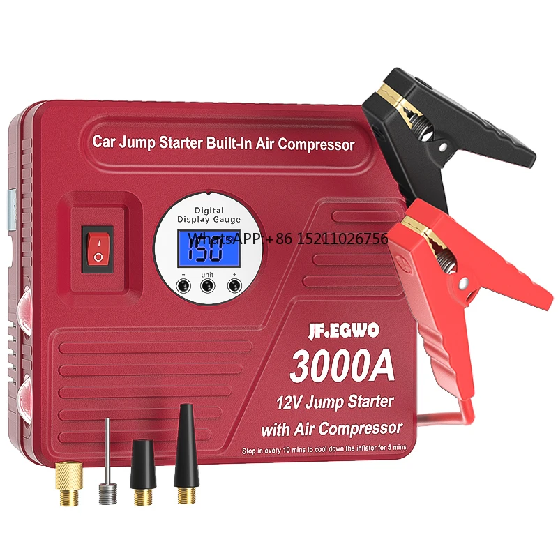 6 in 1 jump starter portable car battery charger power bank jump starter with car tire inflator air pump