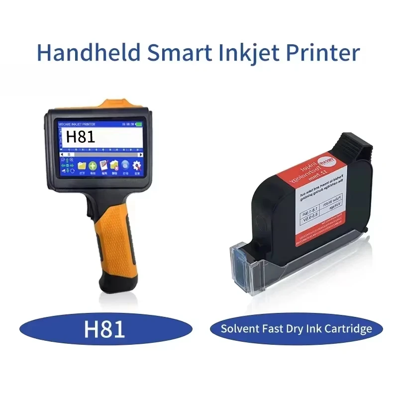 Handheld Inkjet Printer 12.7mm Portable Printer QR Bar Batch Code Date Number Logo Expiry Date Label