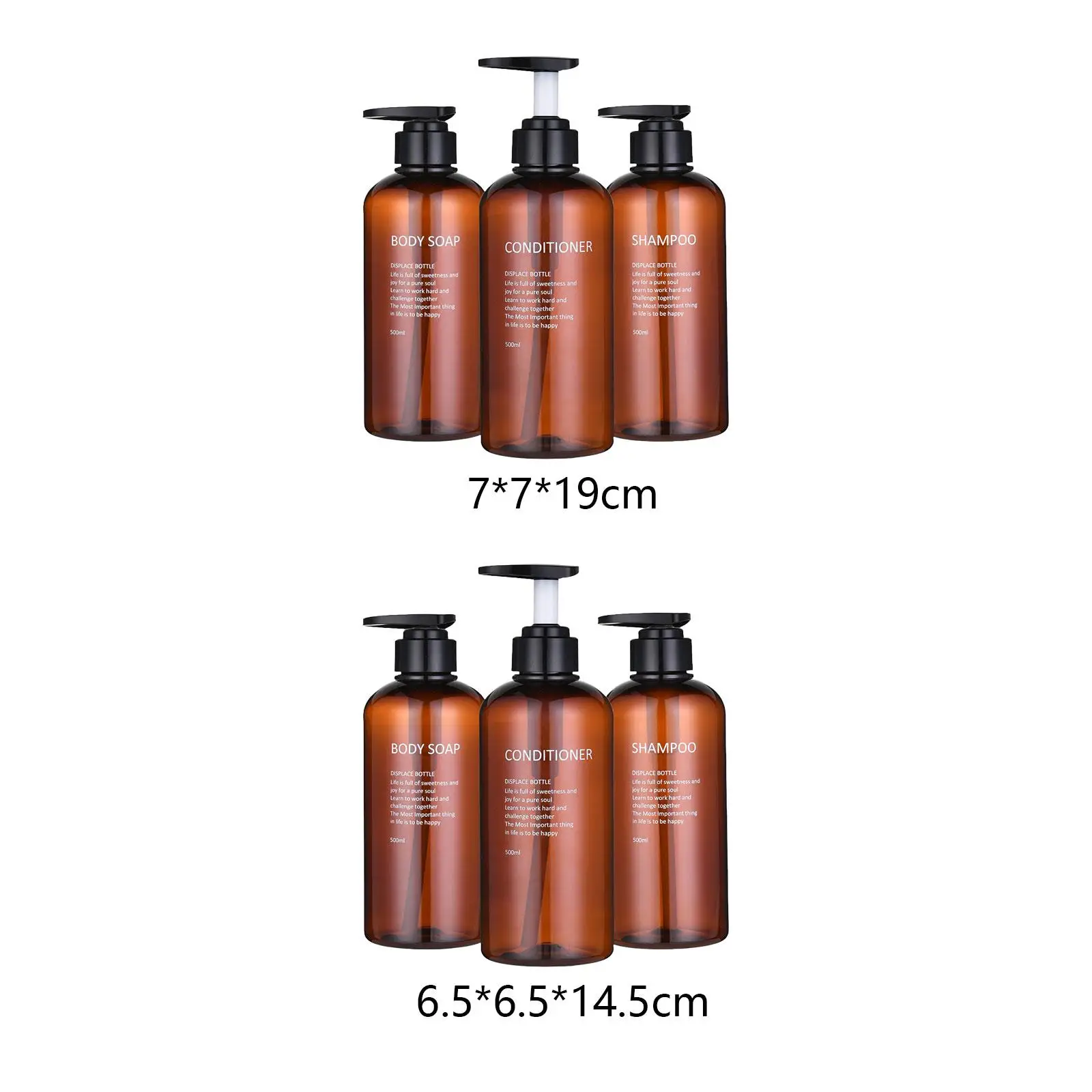 Shampoo and Conditioner Dispenser Shower Soap Bottles Press Dispenser Set 3 Bottles Shampoo Bottles for Hotel Kitchen Essentials