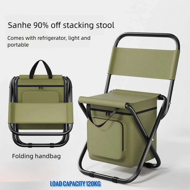 portable-outdoor-folding-chair-3-in-1-leisure-chair-camouflage-small-folding-chair-camping-fishing-fresh-keeping-ice-bag
