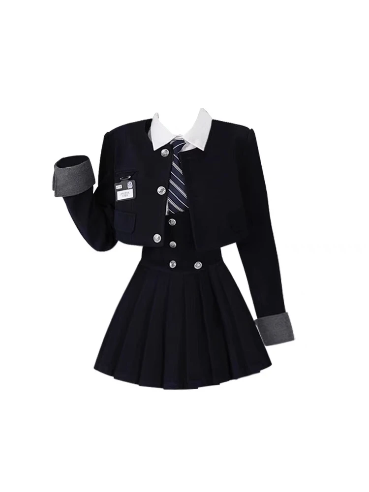 

ort Japanese Sle JK orm Suit Dr Set Women's Autumn Winter Plaid Skirt Two-Piece Set Faionable Work orm