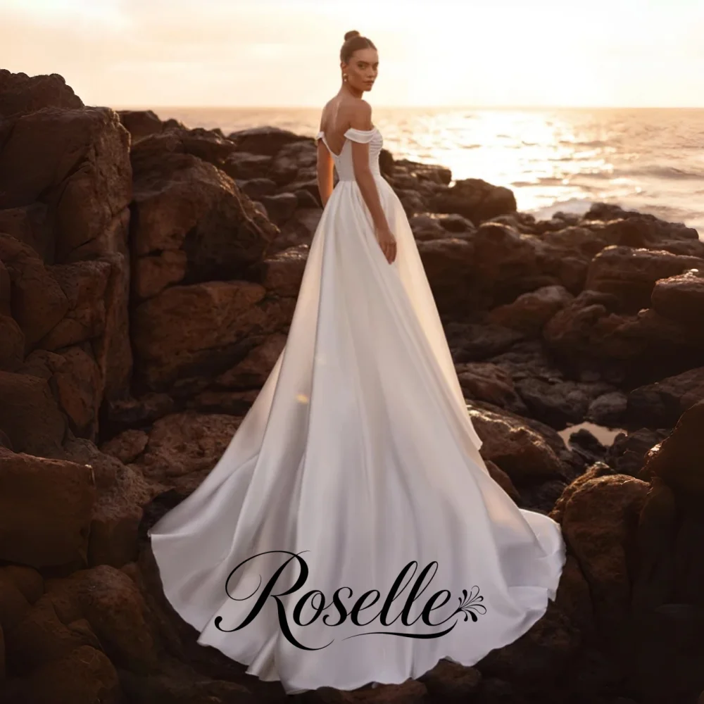 ROSELLE Strapless Off Shoulder A-Line Elegant Wedding Dress Sweetheart Cut Out Open Back 2026 Bridal Customized свадебное платье