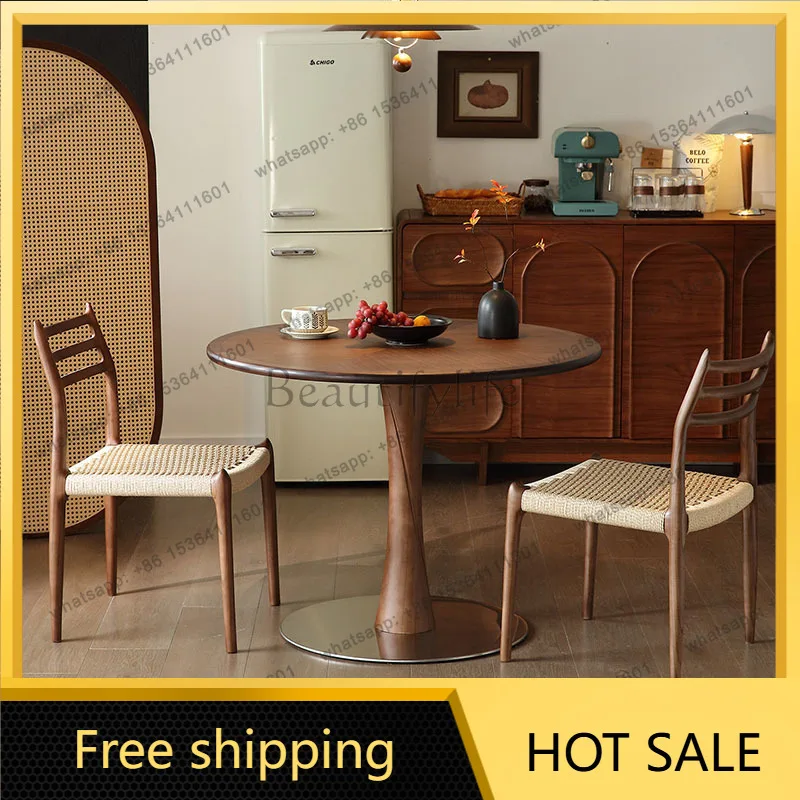 FG Wood Modern Dining Table Luxury Center Restaurant Round Designer Corner Dining Table Lounge Reception Muebles Salon Furniture