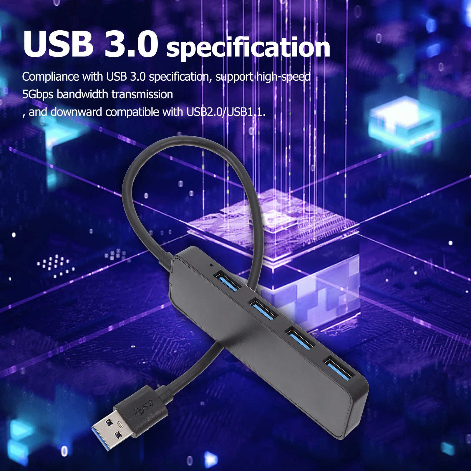 

4 Port 3.0 Hub Adapter Portable Usb Hub For Laptop Computer Accessories Expansion Dock Station Multi-Port Usb Splitter