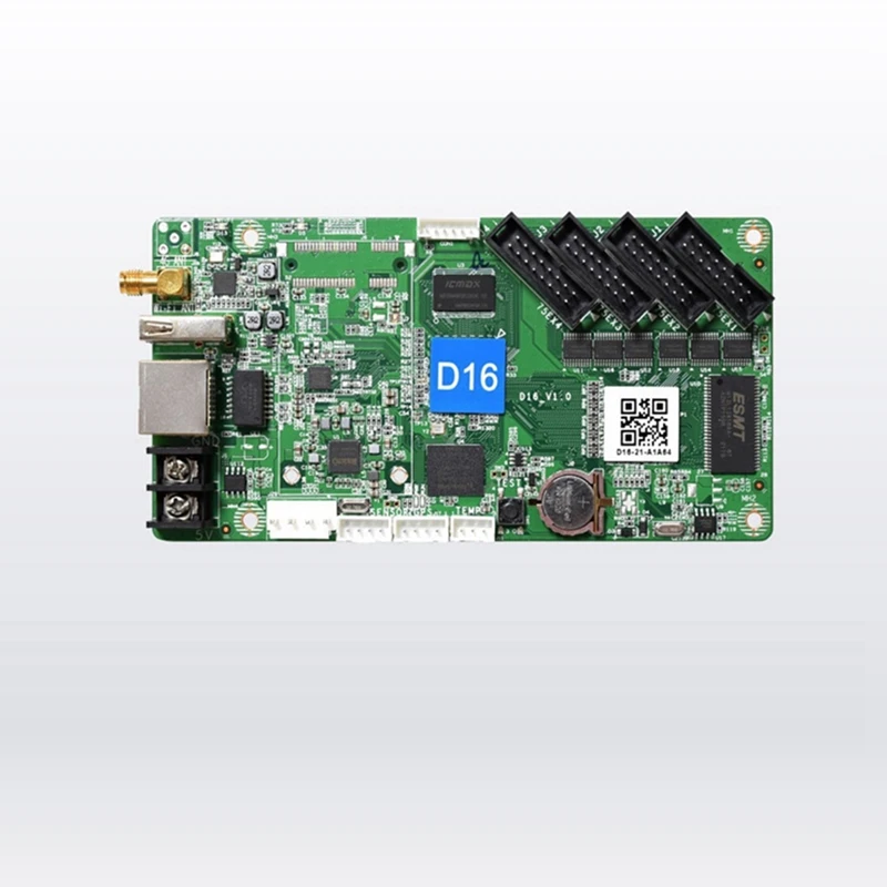 D16 Asynchronous Controller Full-Color LED Controller Card with 65,000-Pixel Load 75x4 Hub WiFi USB Cable Connection