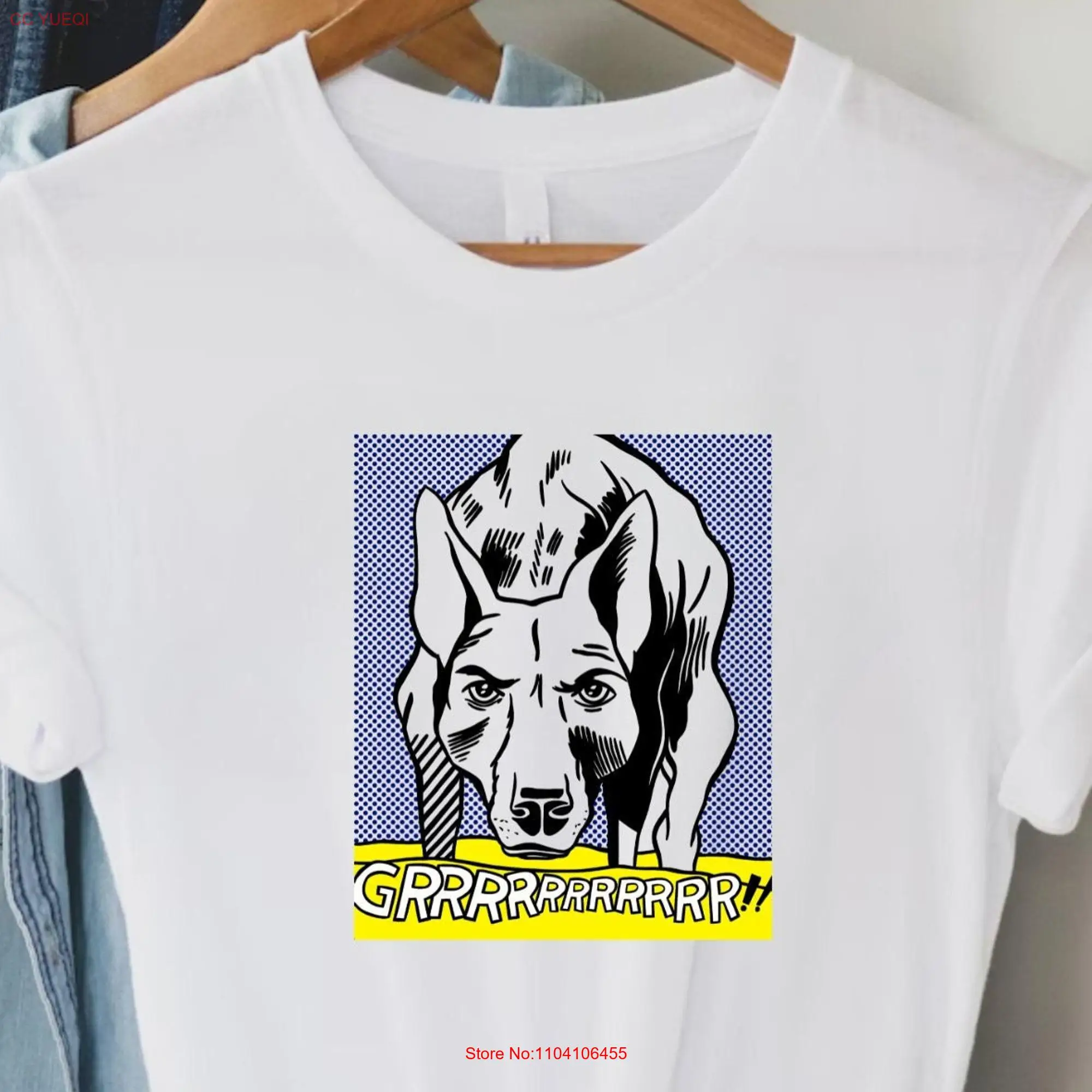 Pop ArT T Shirt Comics Lichtenstein Print long or short sleeves