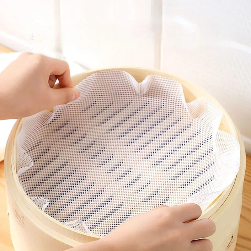 5pcs Reusable Non-Stick Steamer Mats, Suitable for Cooking Steamer Trays, Hand Wash Solely
