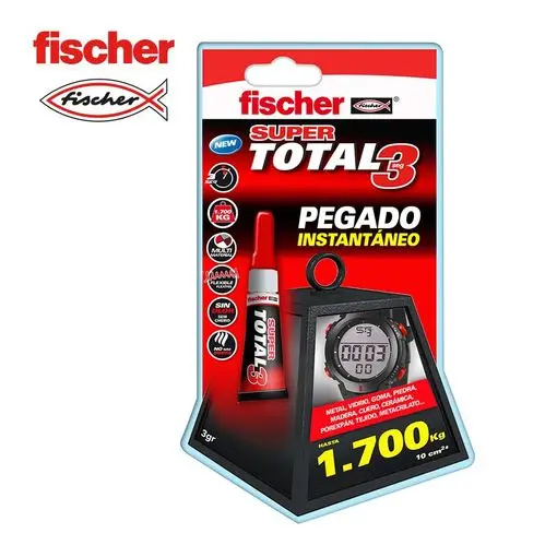 3gr Fischer transparent universal contact glue, extra-strong adhesive for furniture and fabrics