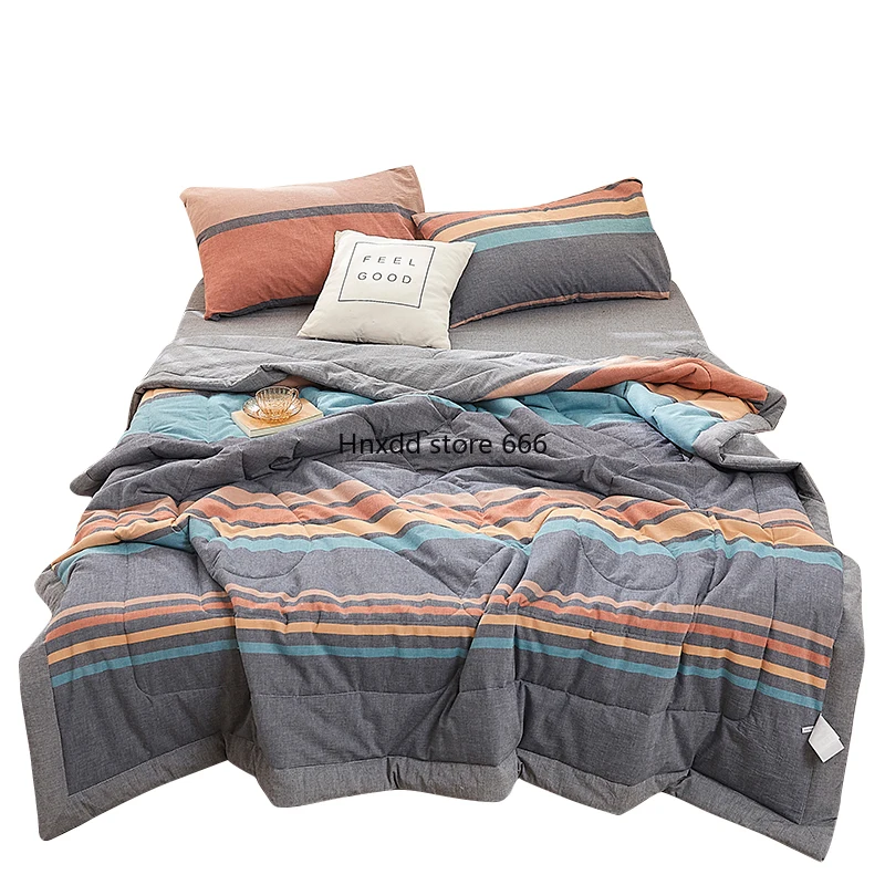 Cotton thin quilt core four-piece set student dormitory washable machine washable summer