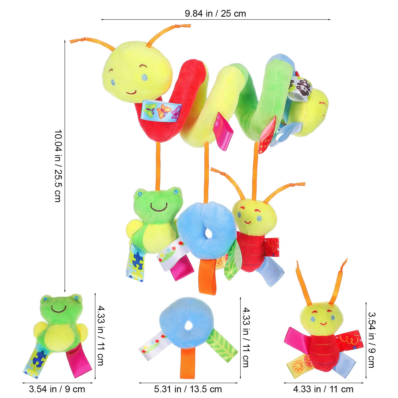 Sonajeros en Espiral para Cuna de Bebé, Duraderos y Ligeros, para Cochecito, Asiento de Carro, Sonajero en Espiral para Asiento