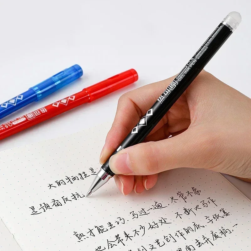 4 buah/set kreatif 0.5mm pulpen Gel dapat dihapus Hitam Merah Biru Hijau tinta siswa menulis lukisan sekolah perlengkapan alat tulis Kawaii