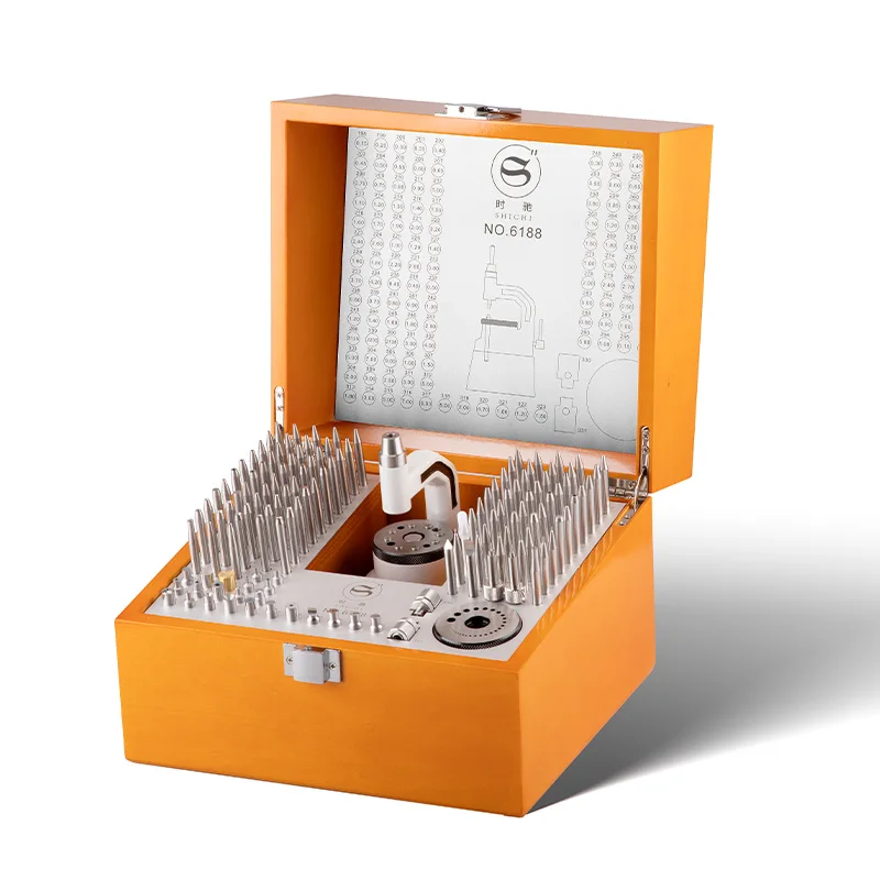130pcs Precision Punch Table Set Watch Tools Watch Adjustment Tool Watch Repair Tool For Movement Balance Wheel