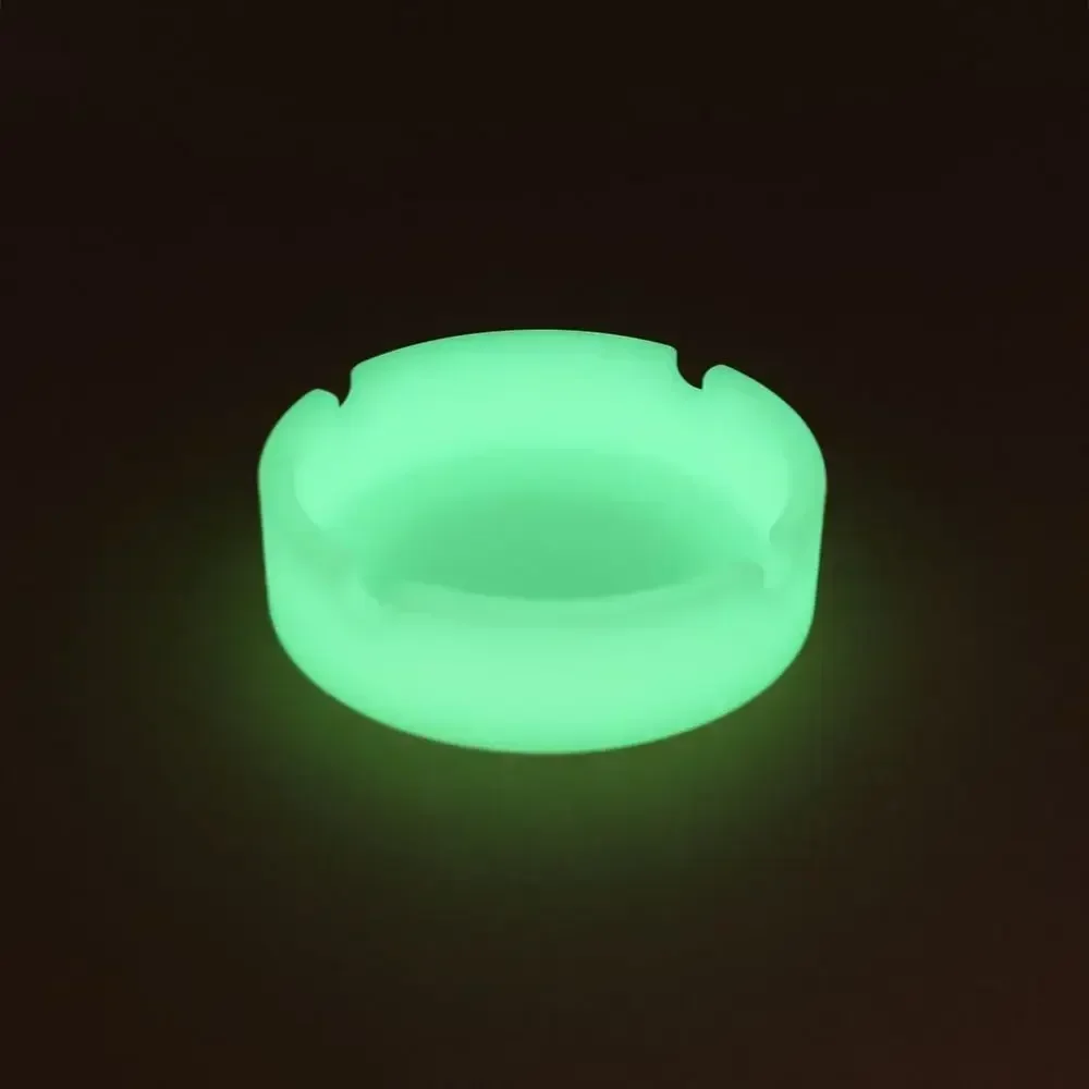 Multicolor Silicone Luminous Ashtray Premium Rubber High Temperature Heat Resistant Anti-fall Round Ashtray Cigarette Accessorie