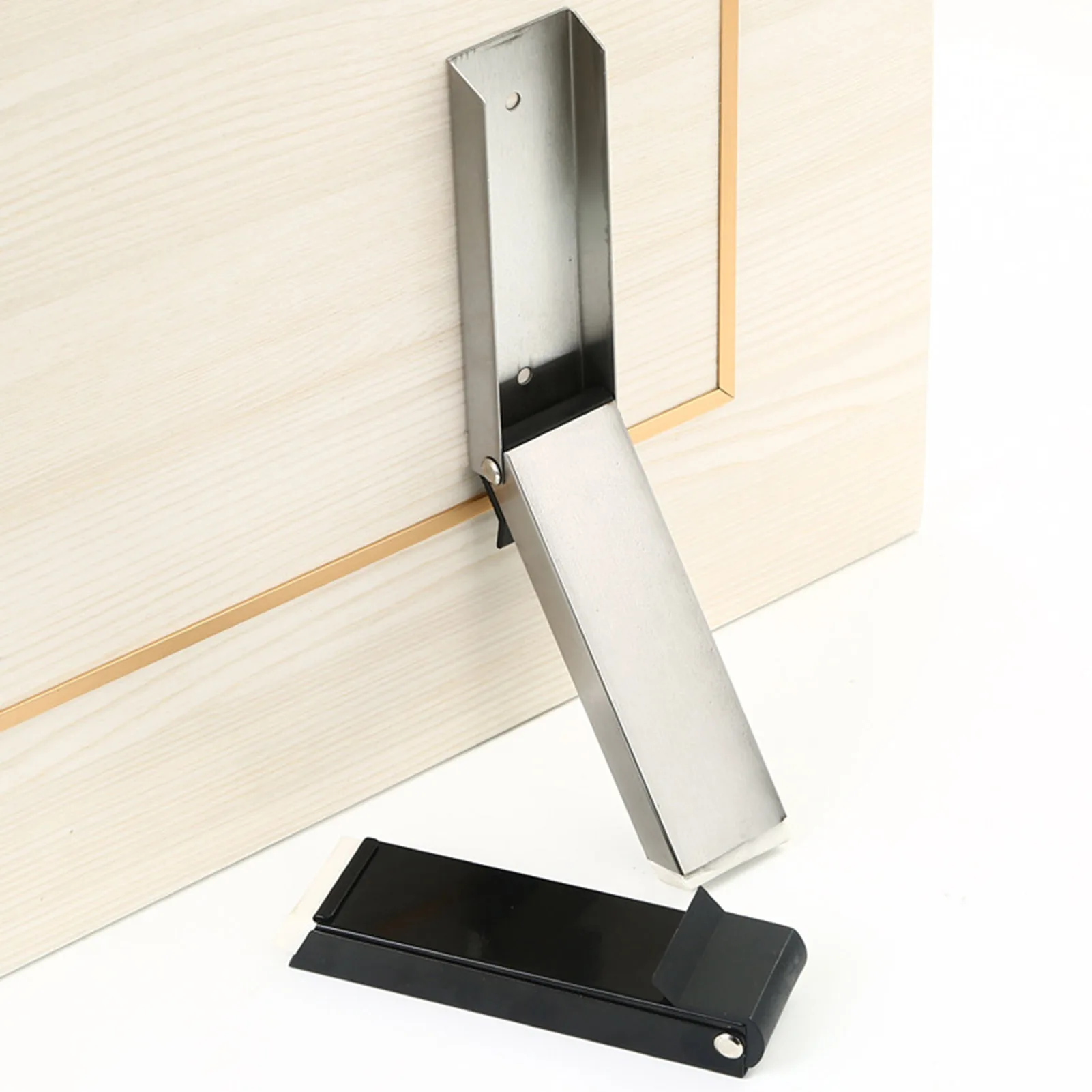 Square Folded Feet Step Door Stoppers Control the Opening Angle at Will Stoppers Fits for Door Bottom Seam