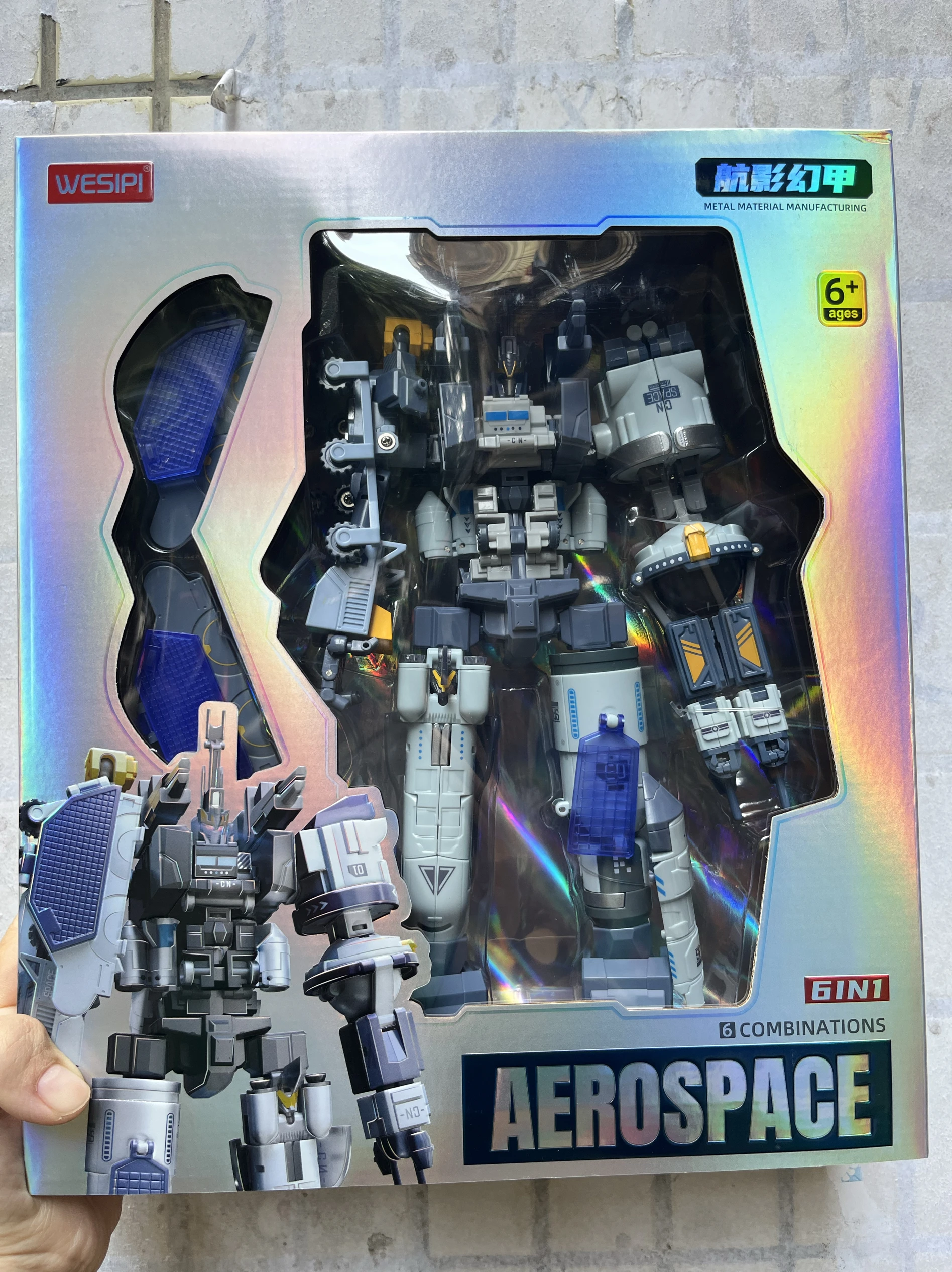 In Stock Transformation Aerospace 6 in 1 Alloy Edition Robot Hangying Phantom Armor Action Figure Model Statue Collection Toy