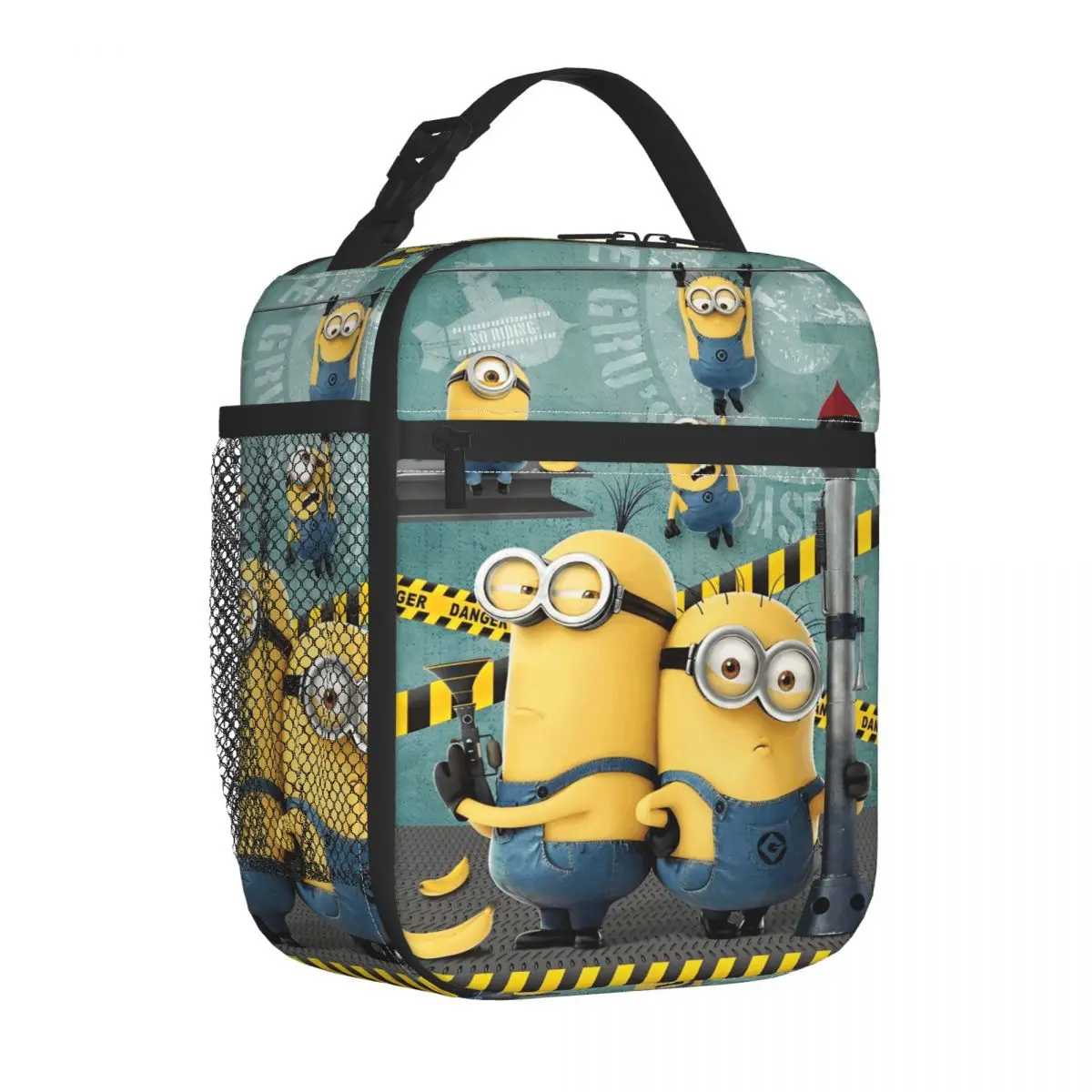 حقيبة تبريد معزولة لأكياس الغداء من إم مينيونز كيفن تيم   حاوية الغداء Despicable Me عالية السعة حمل صندوق الغداء بينتو الحقيبة