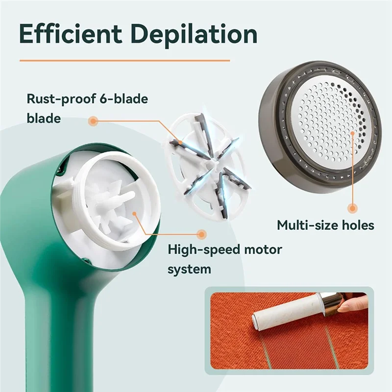 Rasoio per tessuti e levapelucchi ABDJ: struccante ricaricabile, rasoio per maglioni per vestiti e mobili