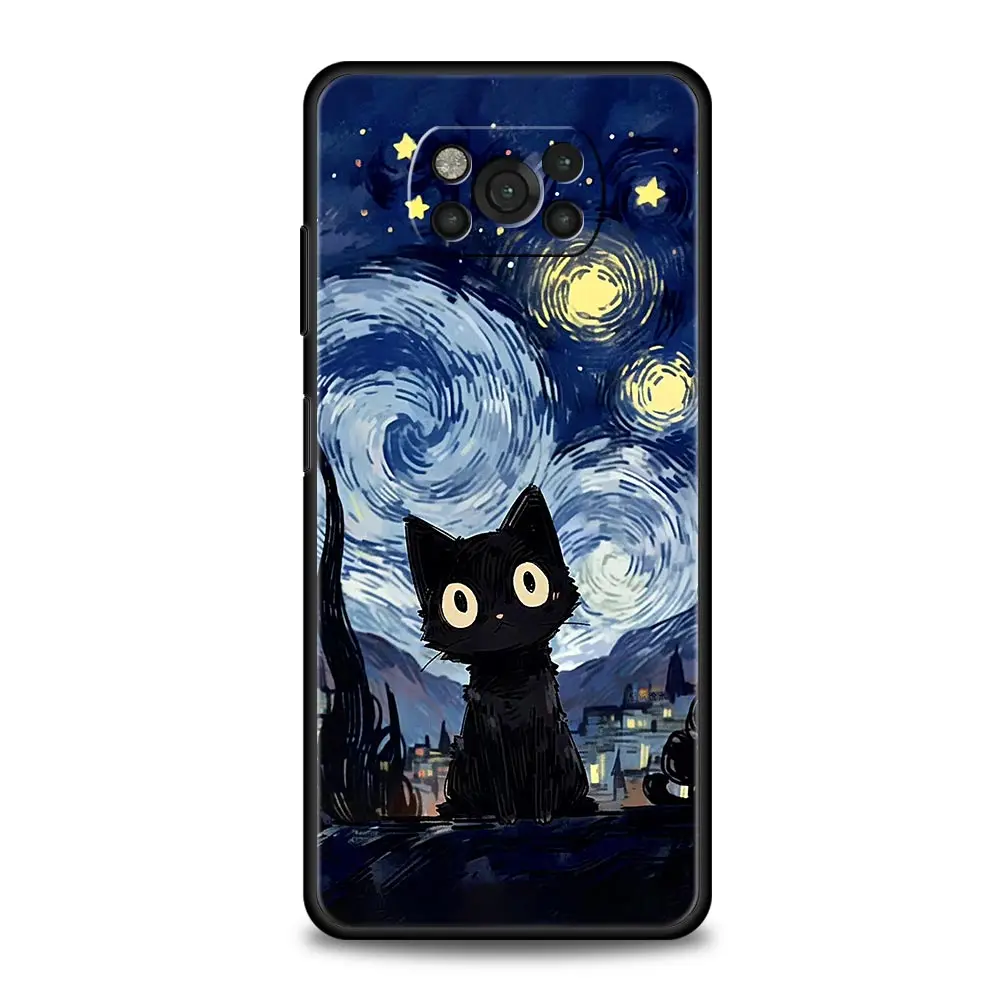 Phone Case For Xiaomi Poco X6 X5 X4 Pro 5G X3 NFC F5 F4 M5 M4 M3 F3 GT C51 C50 C55 Soft Cover Retro Van Gogh Oil Painting