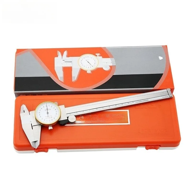 Dial Caliper,High Precision Bidirectional Shockproof,0-150-200-300 Industrial Grade Stainless Steel Vernier Caliper