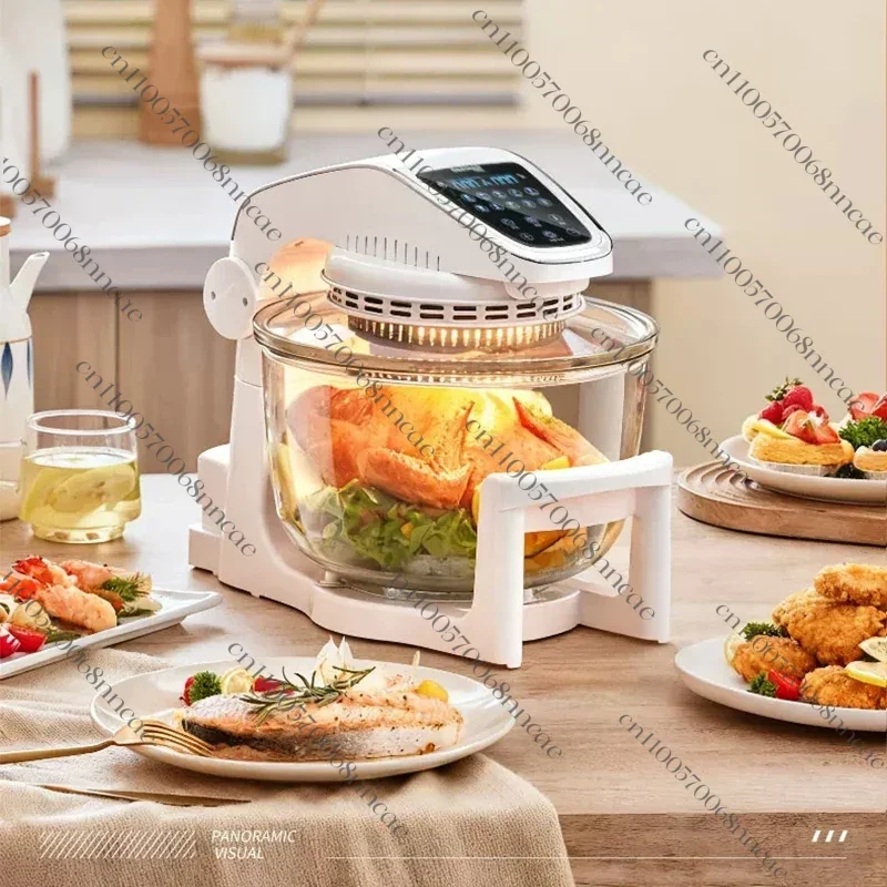 7L Clear Glass Air Fryer Multifunctional Electric Air Fryer Far-Infrared Triple Heating Tempered Glass Bowl Modular Design