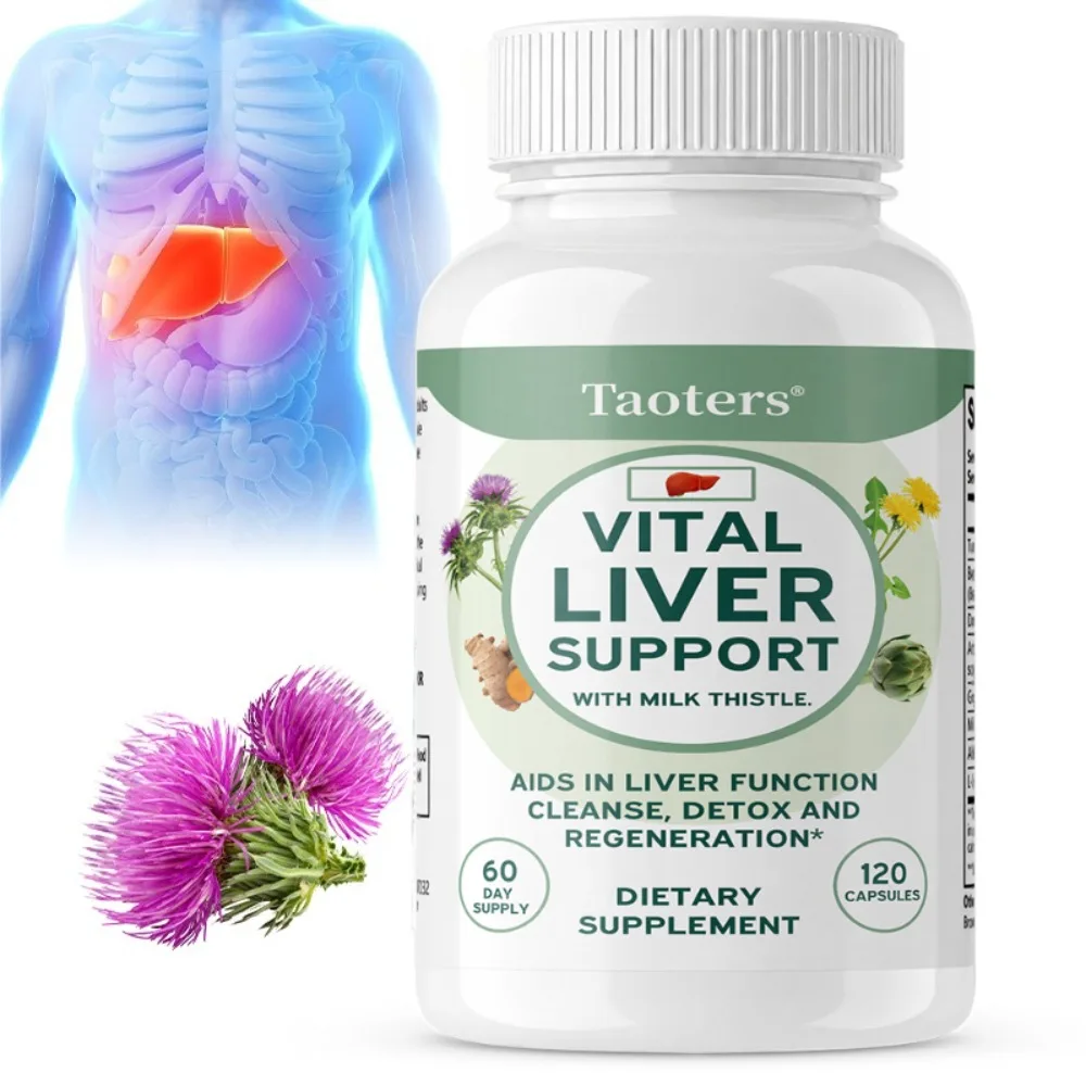 Liver Detox & Repair, Dandelion + Milk Thistle Liver Detox and Cleanse for Healthy Antioxidants & Detoxification - 120 Capsules
