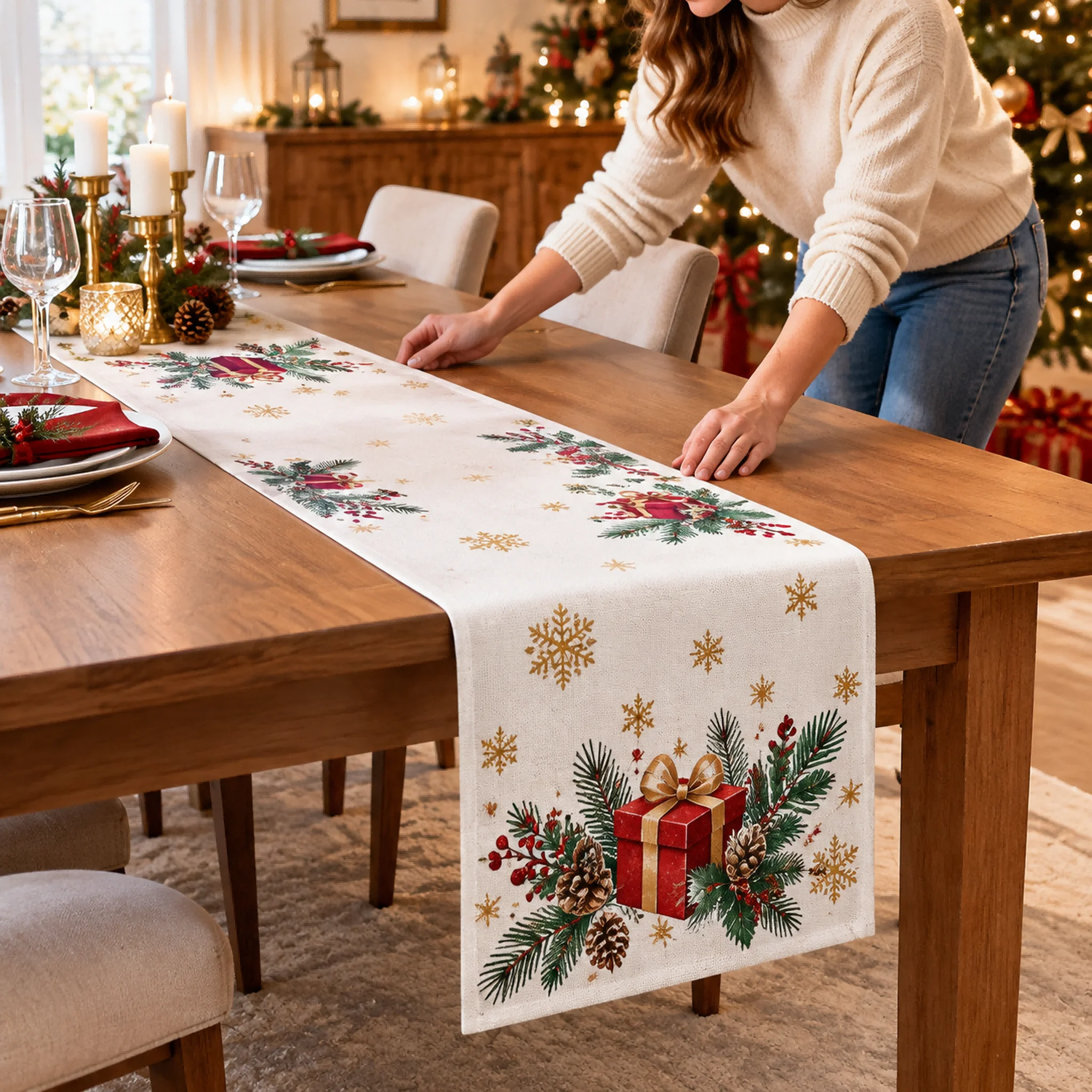 Custom Table Runner Personalized Table Decor Custom Logo Text Image Printed Table Runner for Wedding Birthday Party Home Event D