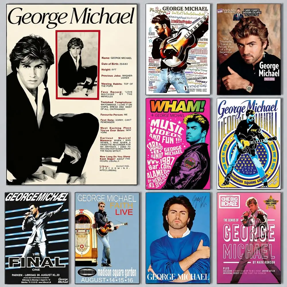 Modern Aesthetic Wall Art Poster music George Michael Poster for Office Home Decor Interior Large Wall Picture Print