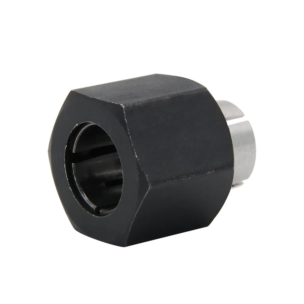 

Portable Steel Router Collet Replacement Silver 1/2" Router Fittings Black M19 Carving machine collet Worker