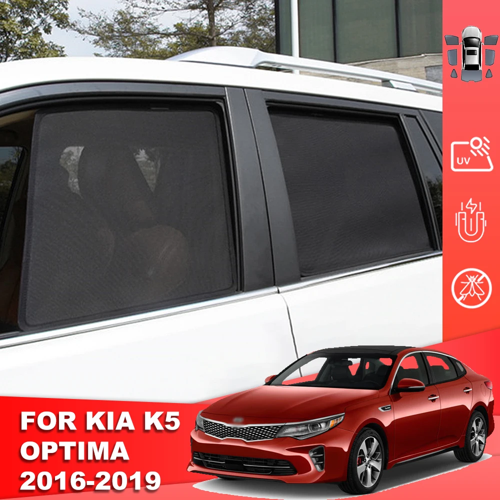 

For Kia Optima K5 JF Sedan 2016-2020 Magnetic Car Sunshade Shield Front Windshield Curtain Rear Side Baby Window Sun Shade Visor