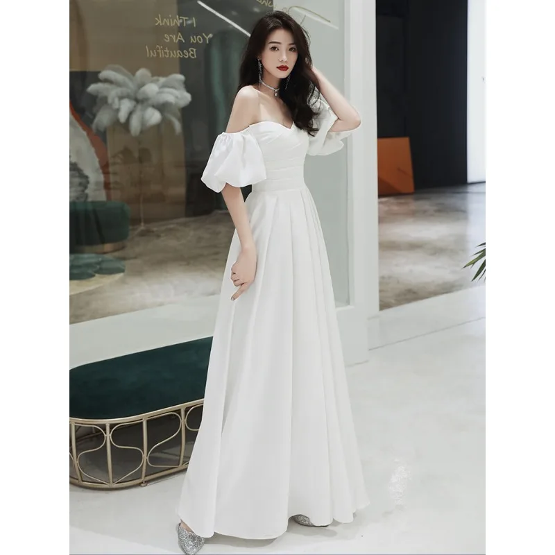 

2025 New Women's Summer Banquet Style Celebrity One Shoulder Long Evening Dress Fashionable Can Wear Birthday Dress Usually
