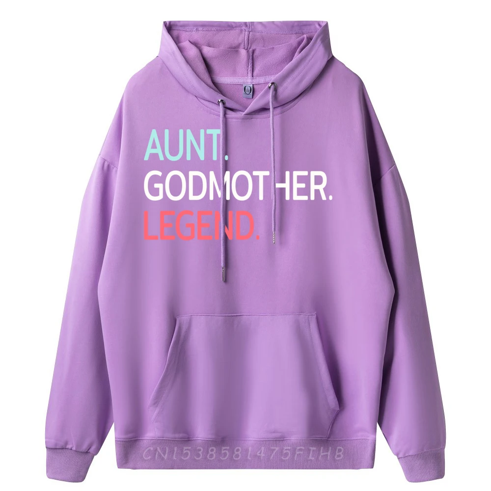 Aunt Godmother Legend Hoodies Gift Idea Long Sleeve Graphic Sweatshirt Family O Neck Hoodies Leisure Clothes