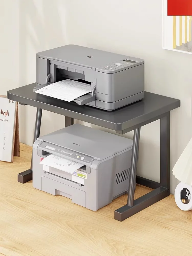 Office Double Layer Printer Copier Stand Multi-Function Microwave Oven Storage Ra Desktop Organizer Special ape Partition