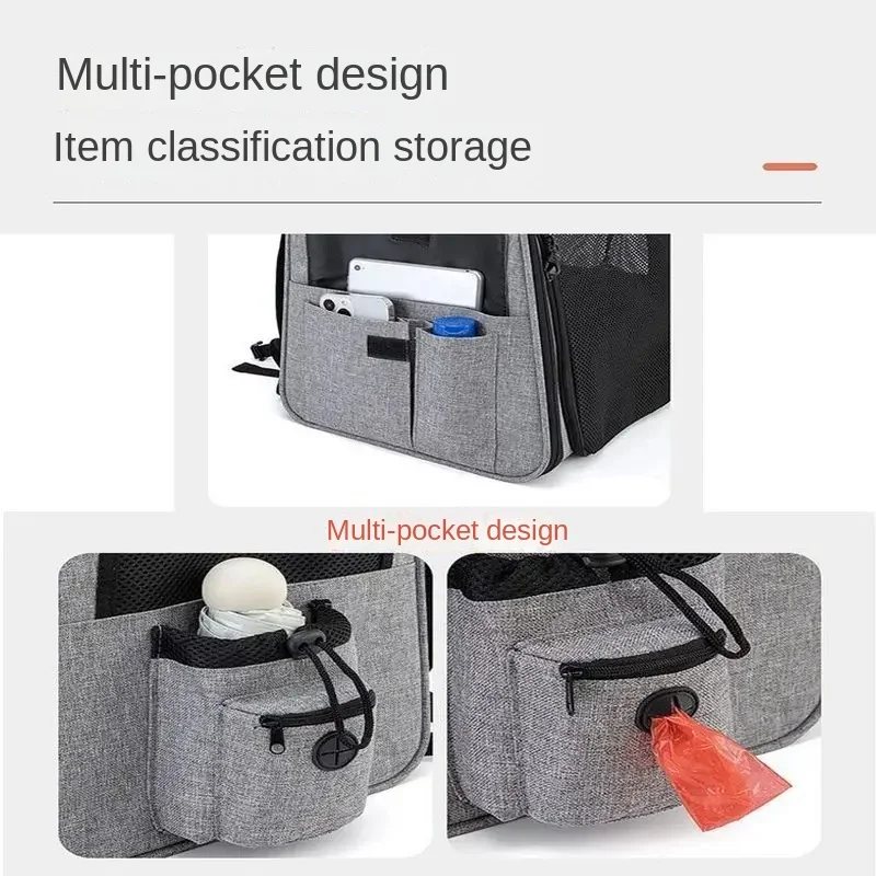 Portable Pet Trolley Suitcase Backpack Expandable Breathable Cat and Dog  Bag Ideal for Summer Travel with Pets