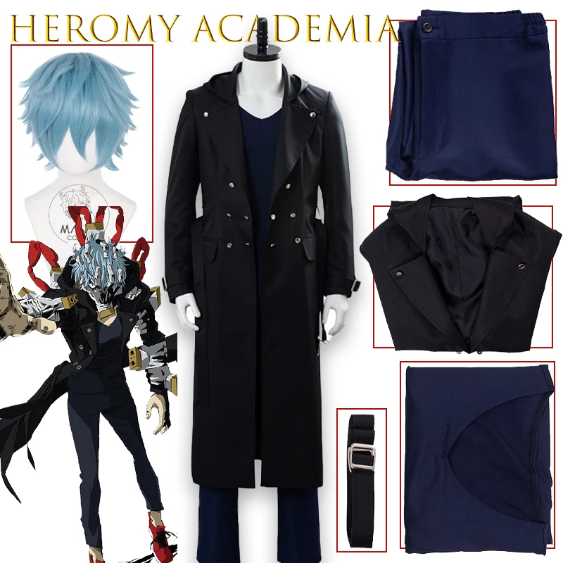 HeroMy Academia League of Villains Shigarak Tomura disfraz de Cosplay traje de villano oscuro traje de personaje de Anime chaqueta de Halloween ‌