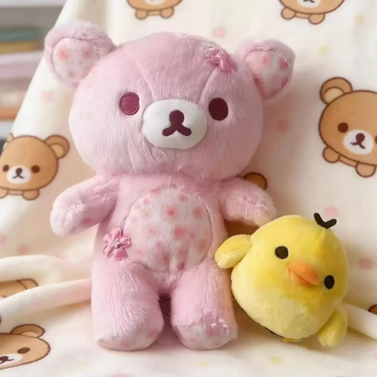 Kawaii Rilakkuma Kiiroitori Plush Toys 10/50cm Lazy Sitting Easy Bear Yellow Chick Soft Stuffed Pillow Bedroom Decor Dolls Gifts