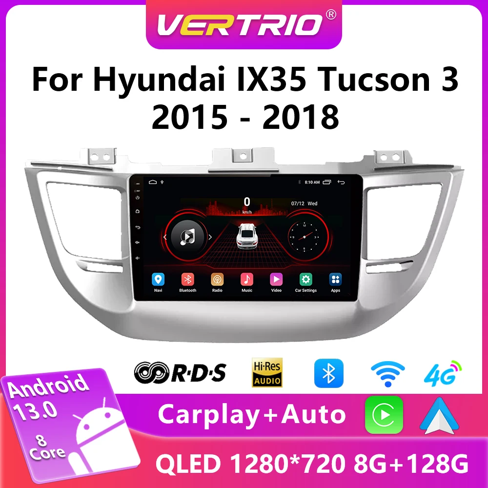 

Android 13 Auto Car Radio For Hyundai Tucson IX35 3 2015 2016 2017 2018 Multimedia Video Player Navigation GPS Carplay Head Unit