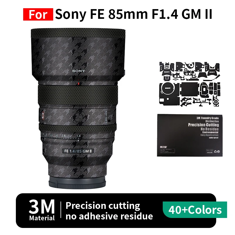 mebont-pour-sony-85gmii-peau-sony-fe-85mm-f14-gm-ii-autocollant-d'objectif-d'appareil-photo-film-de-protection-protection-a-couverture-complete-sans-residus