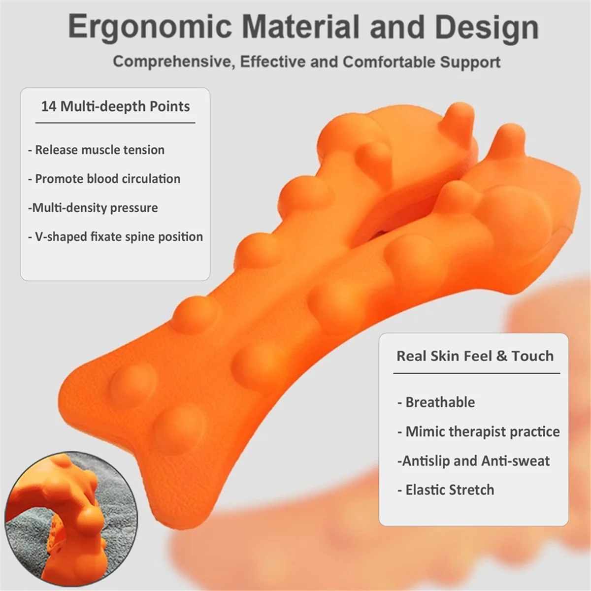2025+ массажер для триггерных точек Cervipoint, эргономичный для расслабления мышц, помогает облегчить боль в шее, спине и плечах.