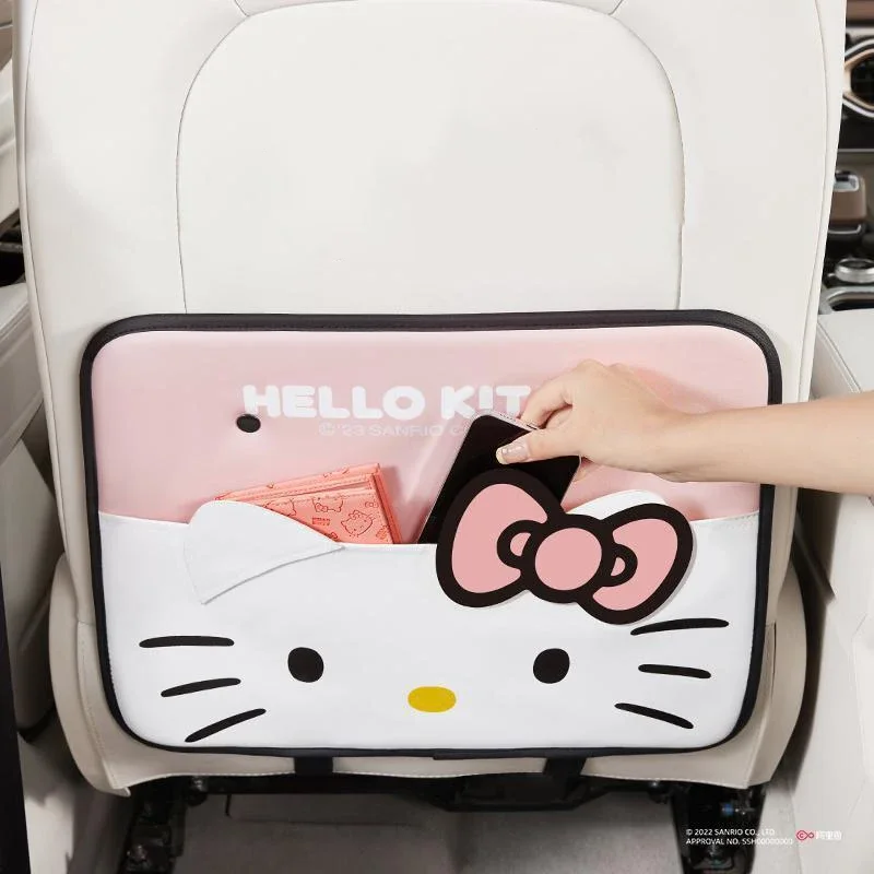 Sanrio Kawaii Hello Kitty Car Anti-kick Pads Anime Cartoon Lovely Fashion Exquisite Rear Seat Backs Anti-dirty Protection Pads