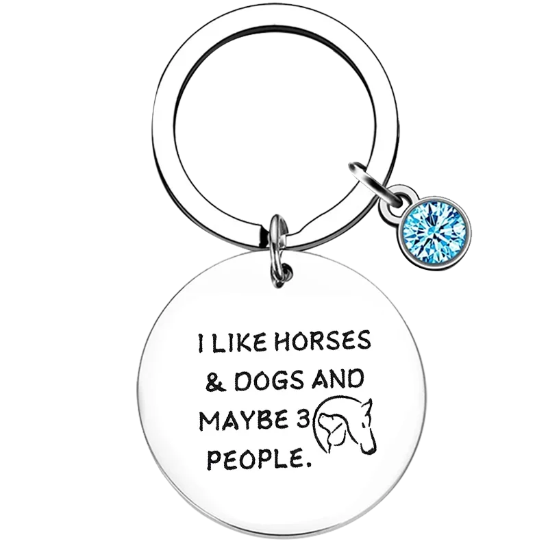 Cute Horse Dog Gift Keychain Horse Rider Dog Lover Gift Key Chain Pendant Jewelry Horse Lover Gifts
