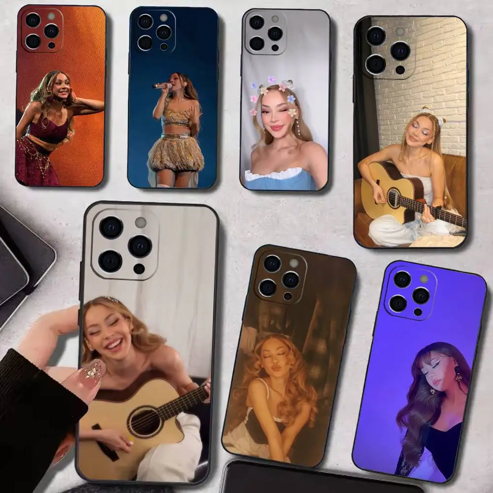 

A-Ayliva Singer Phone Case For iPhone17,16,15,14,13,12,11 Plus,Pro Max Soft Black Cover