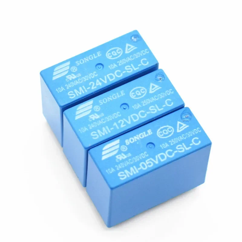 Power Relays SMI-05VDC-SL-C SMI-12VDC-SL-C SMI-24VDC-SL-C 5V 12V 24V 10A 5PIN Relay