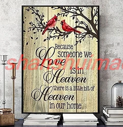 shan Tin Sign There is A Little Bit of Heaven in Our Home Retro Bar Pub Bathroom Bedroom Wall Decoration Novelty 6 X 8 in 1pc