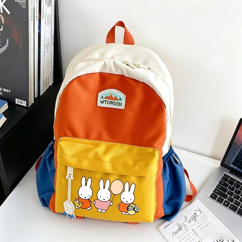 

Женский рюкзак Miffys Rabbit, большой вместительный дорожный рюкзак для девочек, школьный рюкзак для повседневного использования, милый мультяшный рюкзак